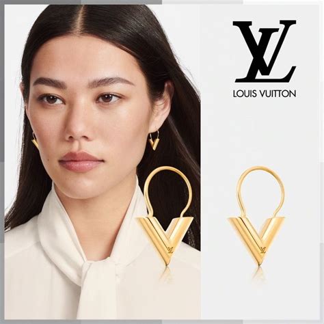 louis vuitton essential v earrings|louis vuitton v earrings price.